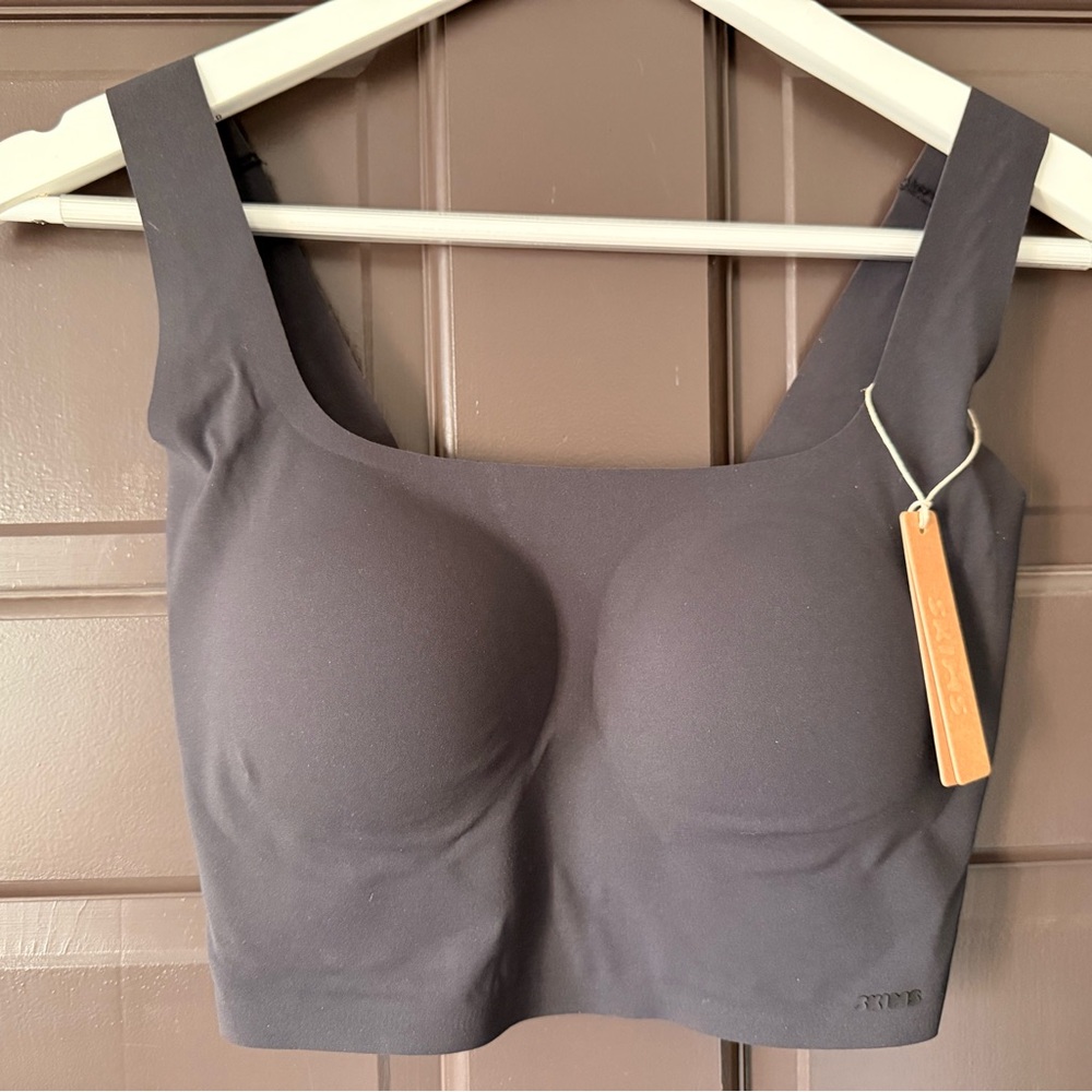 SKIMS S D-DD Small Naked Scoop Bralette Black NWT New Bra Tank with pads